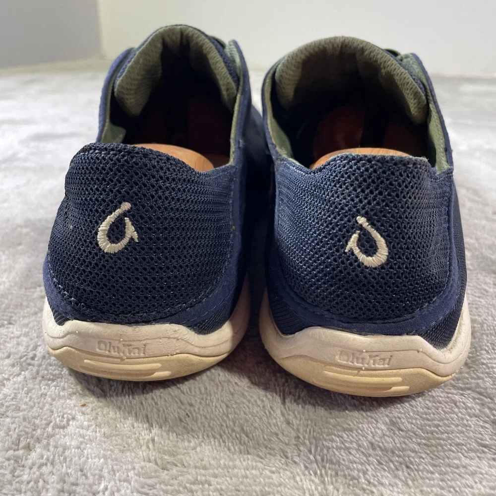 OluKai Nohea Sport Men US 10.5 EUR 43.5 Blue Boat Mesh Slip On Shoes‎